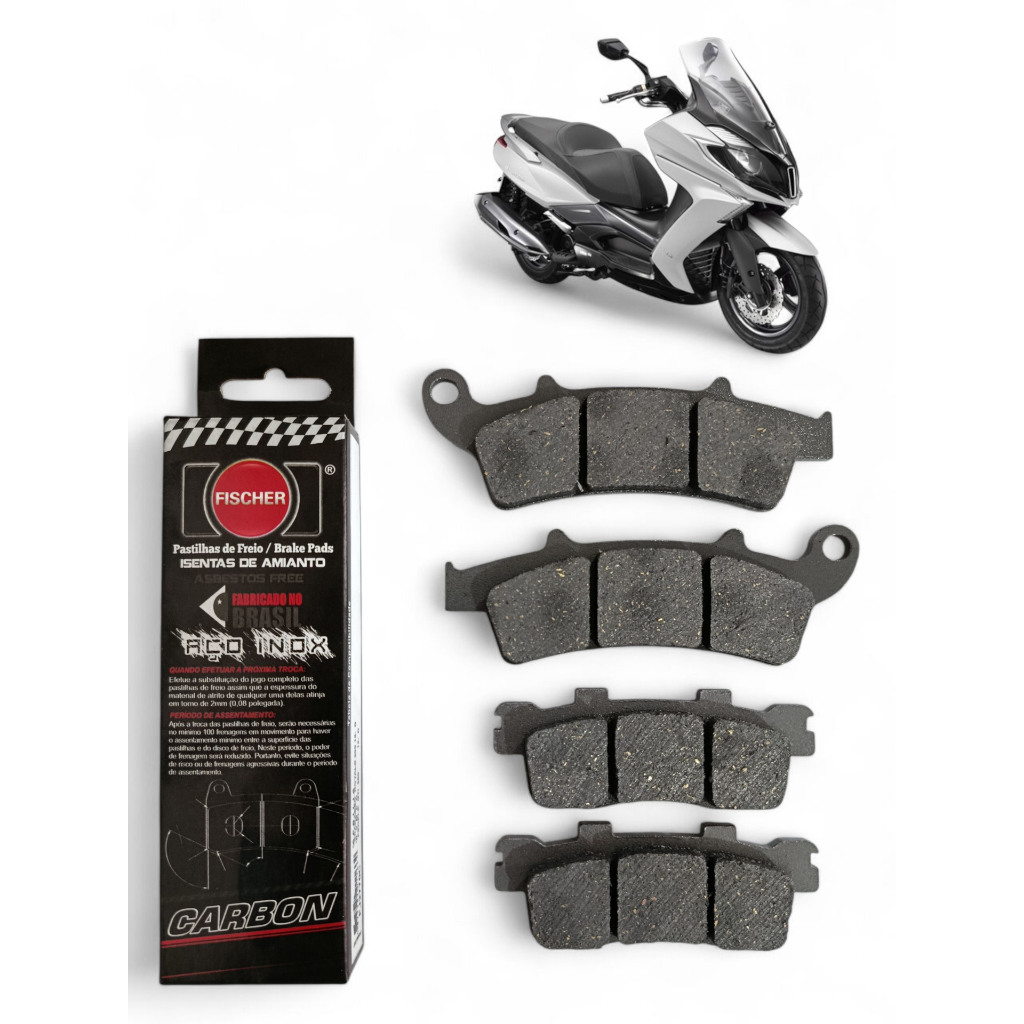 Kit Pastilha D+t New Downtown 350i 2017 2018 19 2020 Carbono