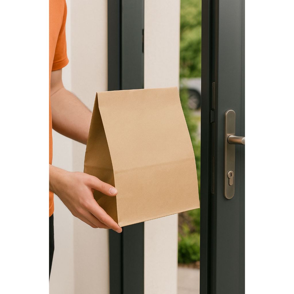 Saco de Papel Delivery  31x19x30 -100unid Embalagem Delivery, restaurantes, lanchonete e Padarias