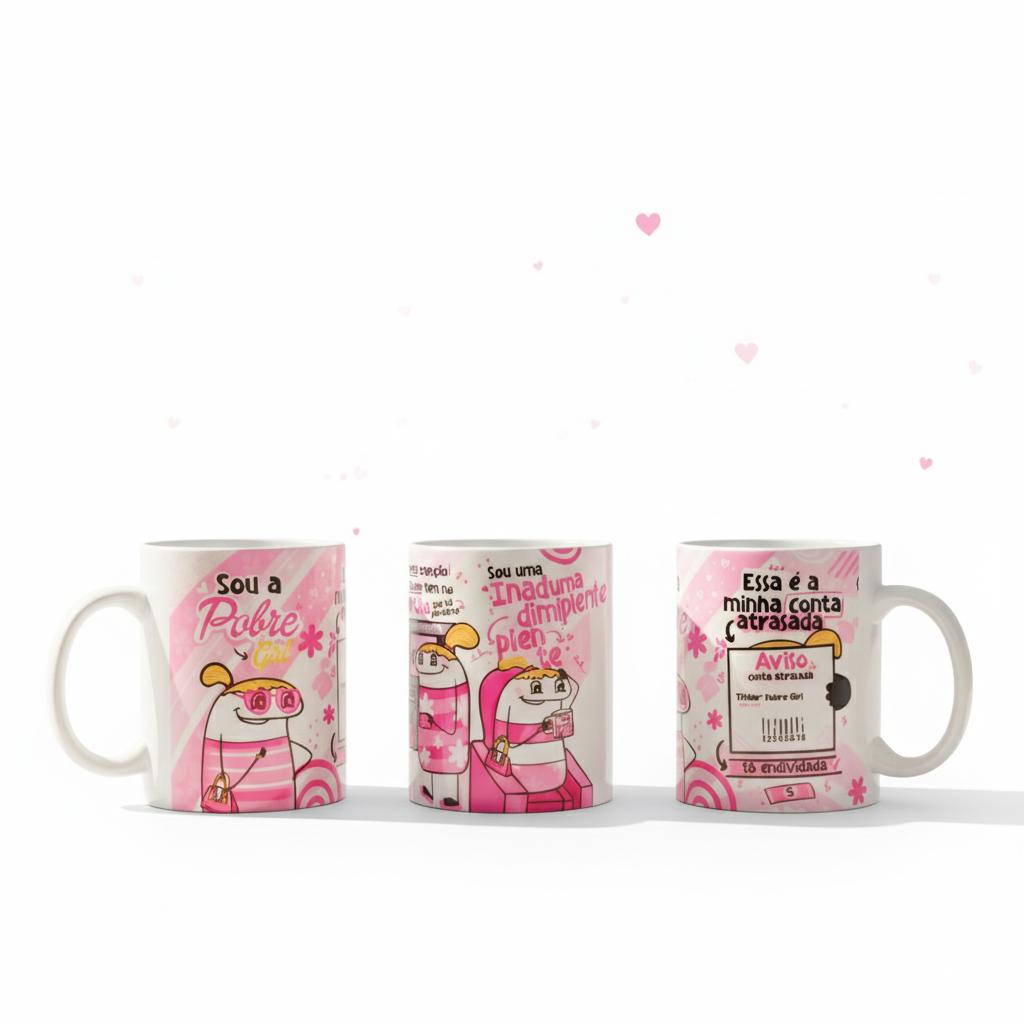 Caneca Barbie Irônica 325ml Cerâmica Personalizada Sublimação