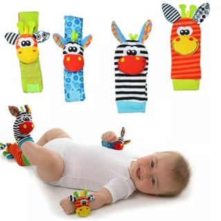 Kit Meias E Pulseiras 4 Peças Chocalho Sensorial Bebê Infantil em Oferta na Shopee