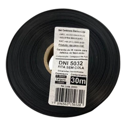 Fita Sem Cola PVC Preta 30 Metros 18Mm Para agrupar Fios e Chicotes Dni5032
