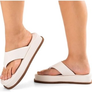 Tamanco Feminino Lumiss Flatform Confortável Chinelo de Dedo