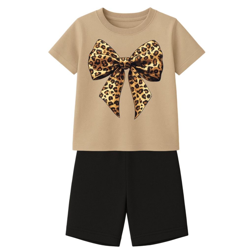 Conjunto Infantil Feminino Short Moletinho e Camiseta Algodão