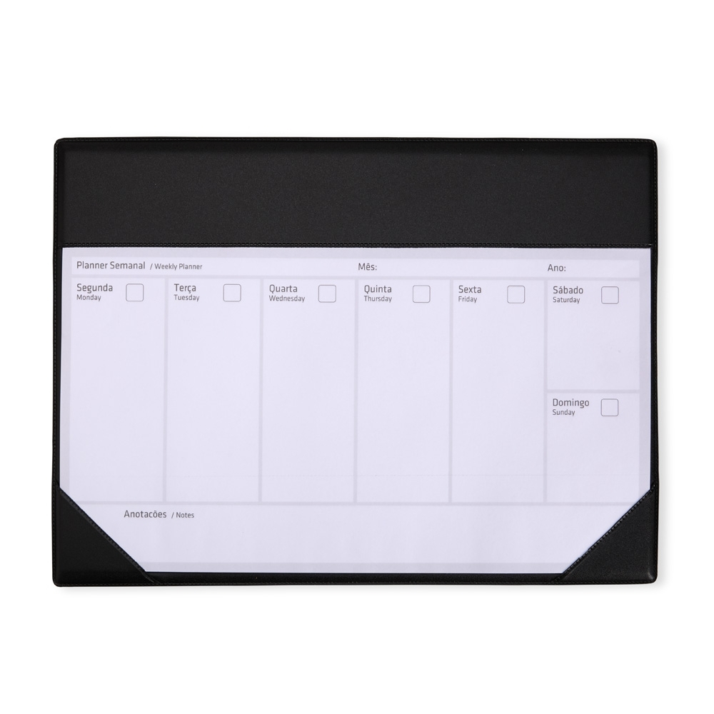 Planner de Mesa Semanal A4 – Bloco 20 Folhas Destacáveis para Anotações