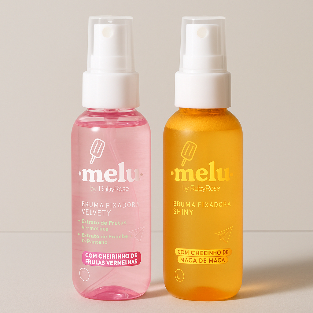 Bruma Fixadora de Maquiagem Facial MELU BY RUBY ROSE - Matte e Glow em Oferta na Shopee