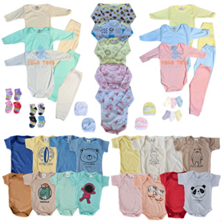 Kit enxoval completo bebê 15 peças menino e menina  algodão em Oferta na Shopee