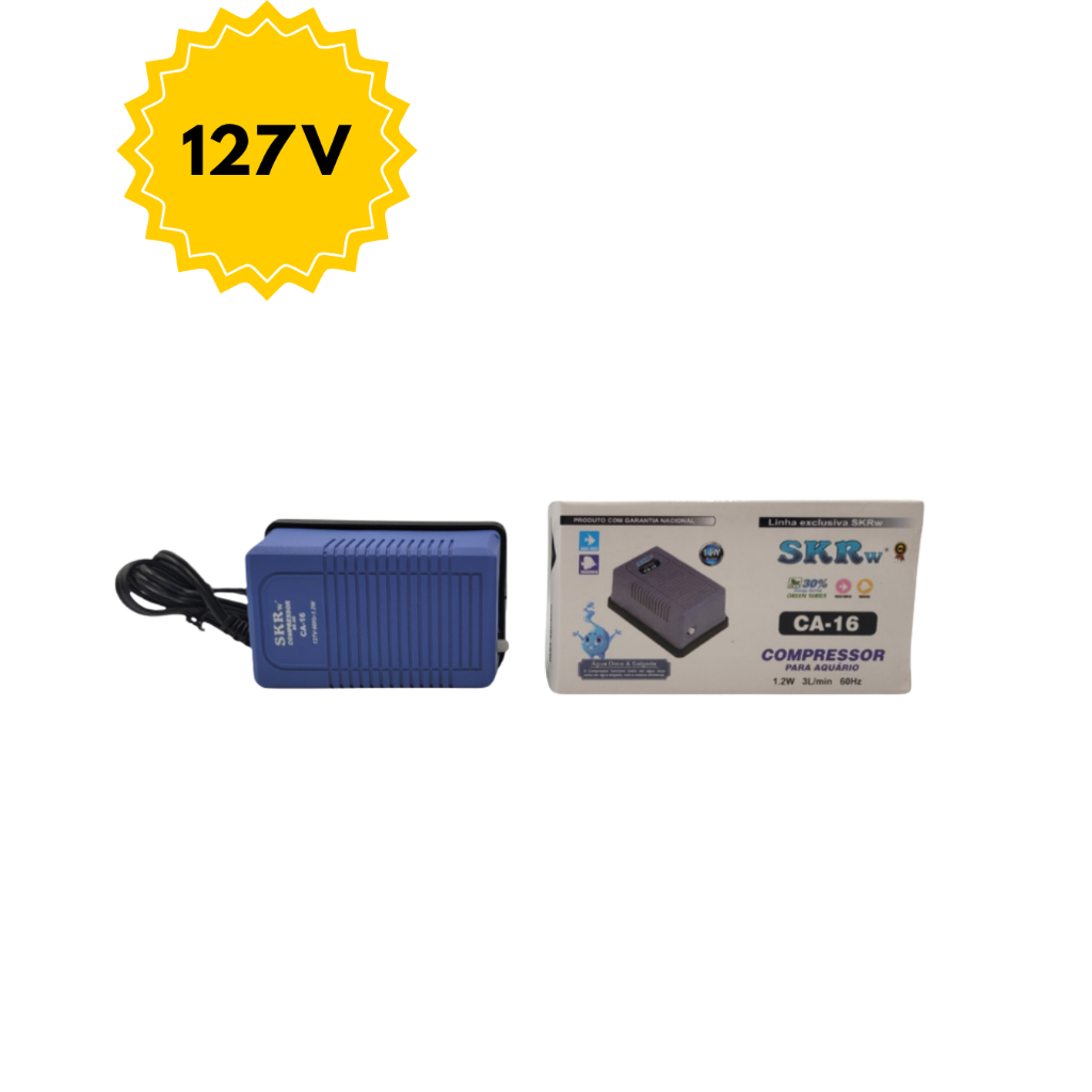 COMPRESSOR/BOMBA AIR PUMP CA-16 SKRw 1 SAIDA 3L/M 1,2W 127V em Oferta na Shopee