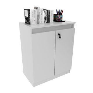 Balcão para Escritório Com Chave Home Office 2 Portas Branco - Tecnomobili em Oferta na Shopee
