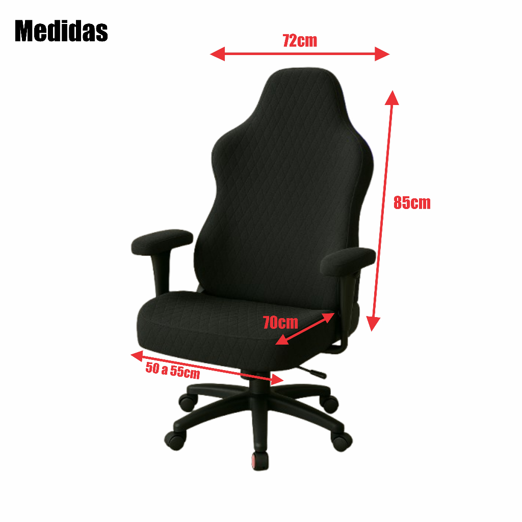 Imagem Capa de Cadeira Gamer Luxo Matelada – Conforto e Proteção | 4 Cores Anti Gato