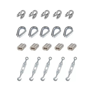 Kit 5 Grampos 5 Sapatilhas 5 Nicopress 5 Esticador 3/16 em Oferta na Shopee