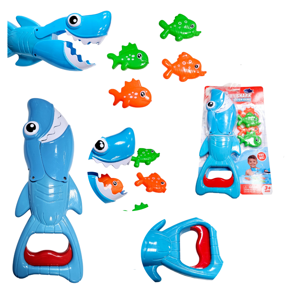 Tubarao De Banho Pega Peixinhos Brinquedo Piscina Mar Infantil em Oferta na Shopee