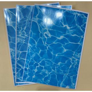 Kit com 3 Folhas Adesivas para Maquete 210mm x 297mm Simulação de Rio em Oferta na Shopee