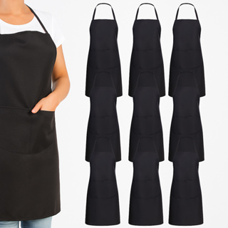 Kit 10 Avental Unissex Oxford Liso C/ Ajustes e Bolso Frontal - Promoção em Oferta na Shopee