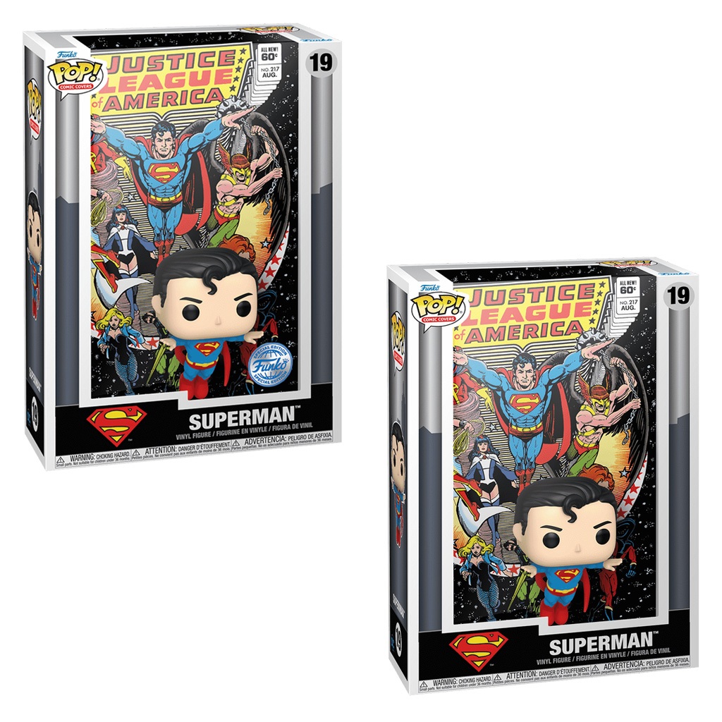 FUNKO POP COMIC COVER DC JUSTICE LEAGUE SUPERMAN *EX* 19 84528 NOVO ORIGINAL