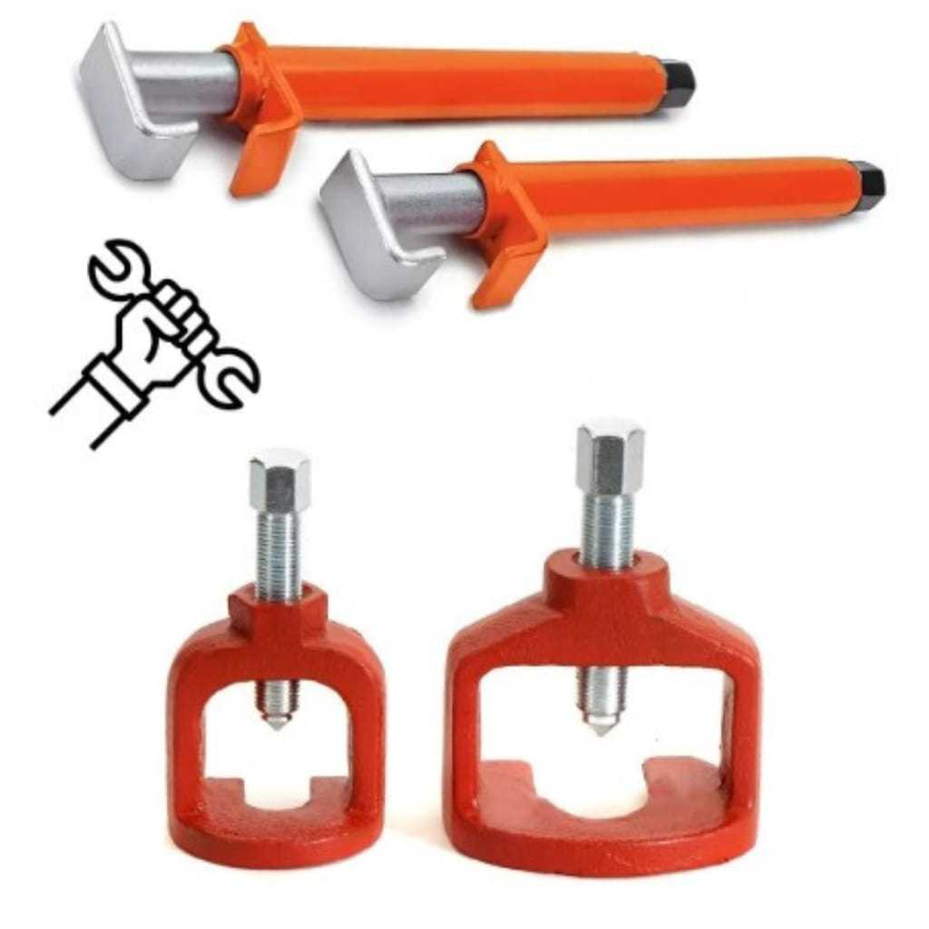 Encolhedor De Molas Pneumático Universal Extrator Terminal Direção Automotivo Pro Kit 4 Peças