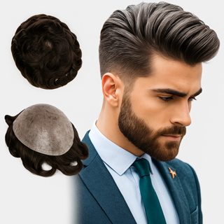 Prótese Capilar Masculina Micropele com nó Cabelo Humano em Oferta na Shopee