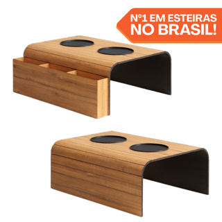 Kit Esteiras Para Sofá Suporte Porta Copos e Controle Madeira em Oferta na Shopee