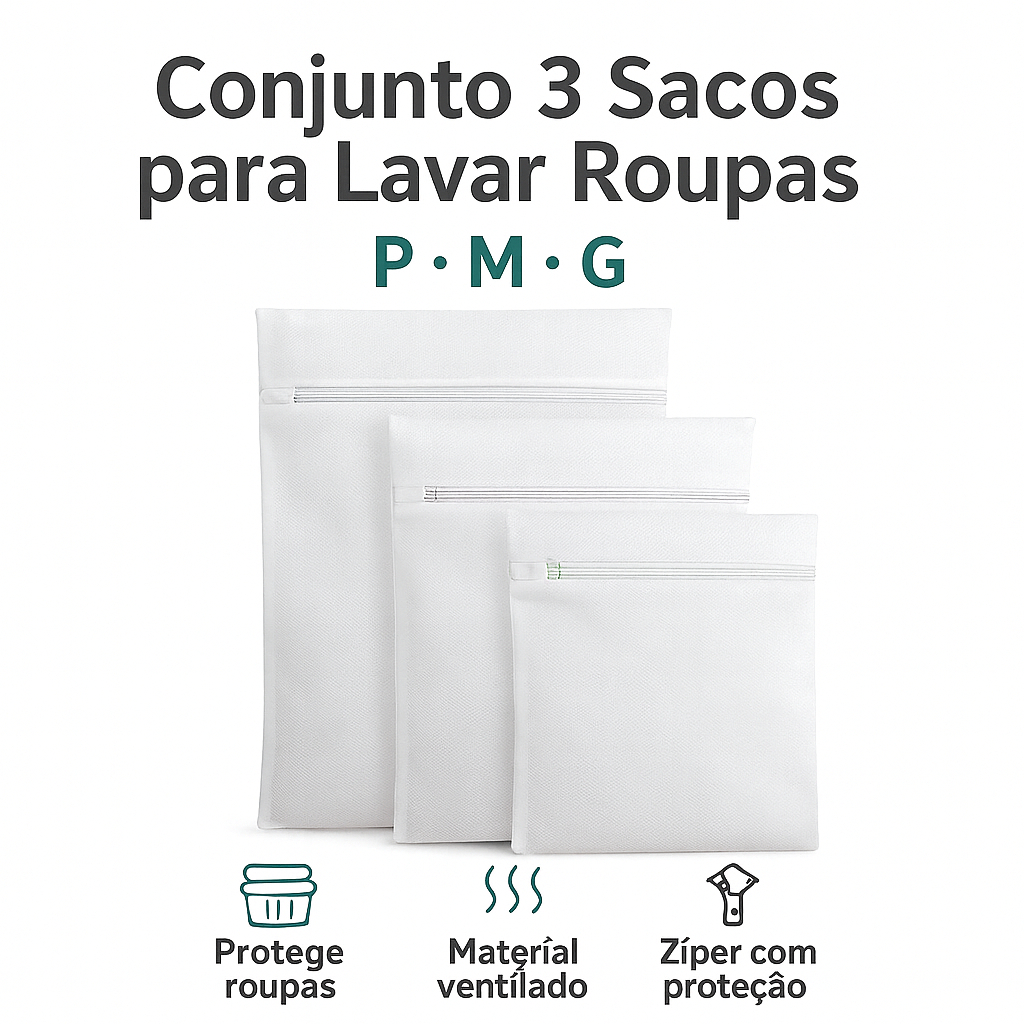 Kit 3 Saco Para Lavar Roupas Na Maquina em Oferta na Shopee