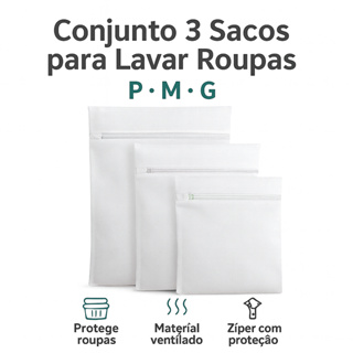Kit 3 Saco Para Lavar Roupas Na Maquina em Oferta na Shopee