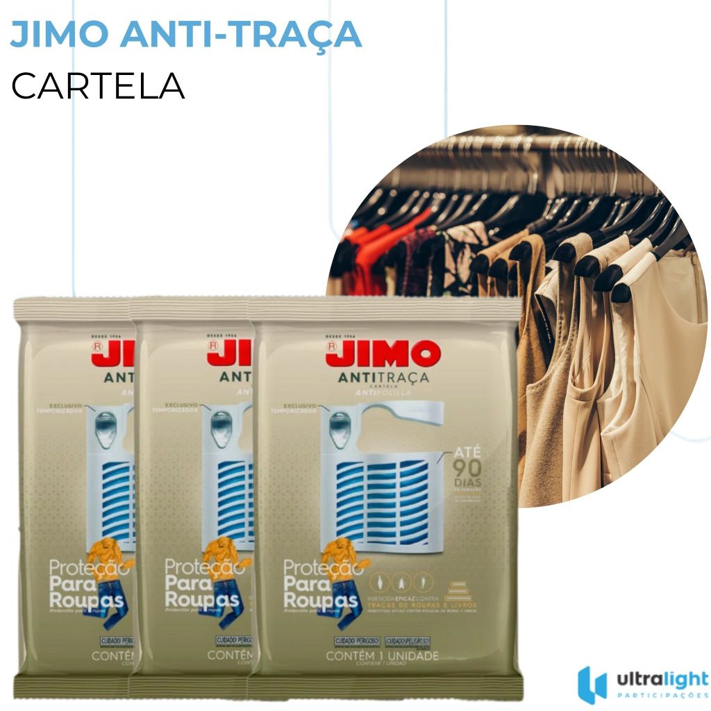 Kit 3 Unidades Cartela Anti Traça Jimo Suporte Tipo Cabide