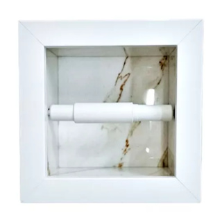 Papeleira Papel Higiênico Nicho Embutir Calacata Ouro Simples 1 Rolo Banheiro em Oferta na Shopee