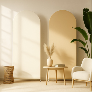 PAINEL ROMANO CAPA DUPLA FACE 2 EM 1 VESTE FÁCIL 2mx1m BEGE E OFF WHITE (CREME) DECORAÇÃO FESTAS em Oferta na Shopee