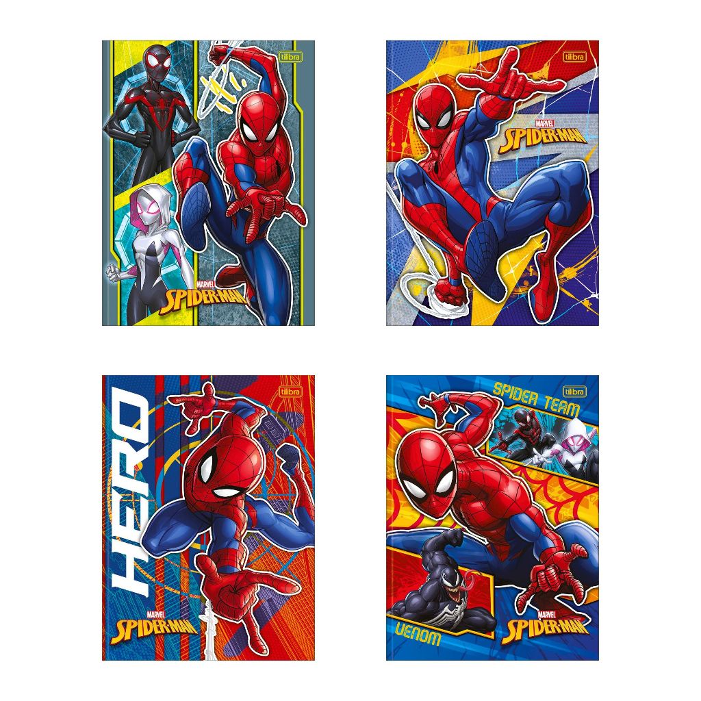 Caderno Universitário Brochura Capa Dura Spider-Man 20 x 27,5 cm 48 Folhas - Tilibra em Oferta na Shopee