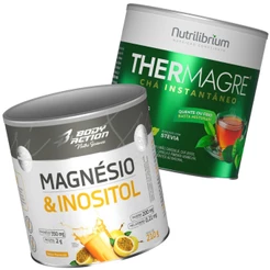 Magnésio e Inositol 210g + Chá Verde Thermagre 140g Solúvel Nutrilibrium