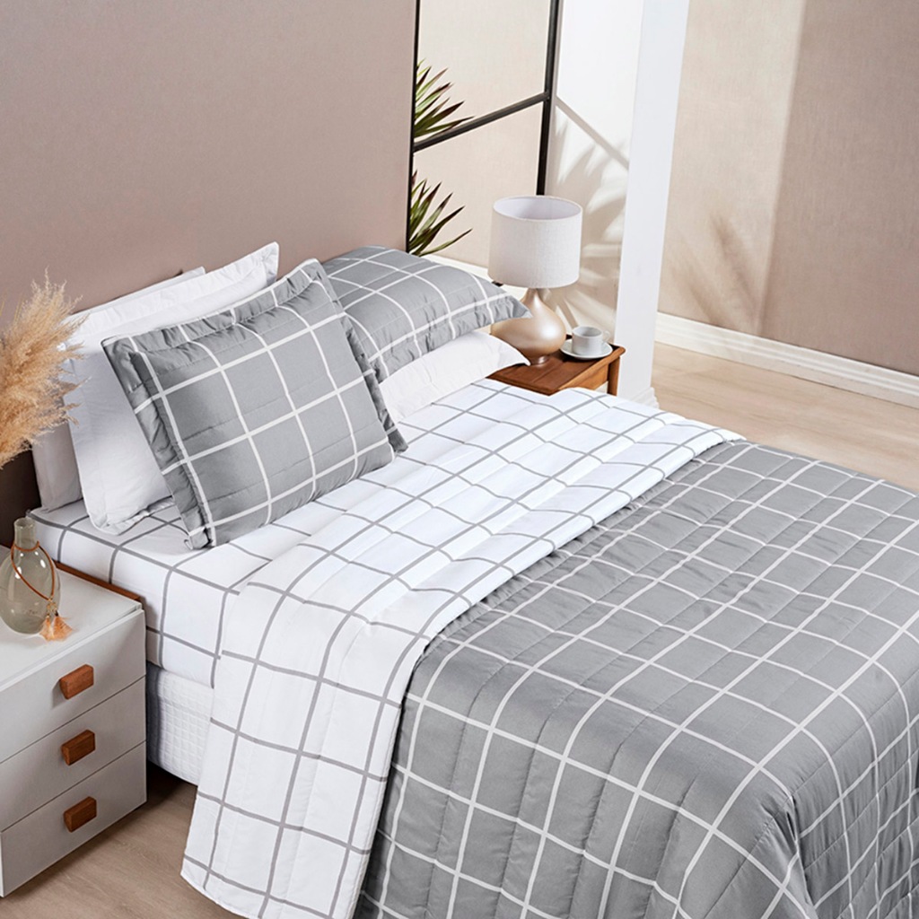 Cobre Leito Austin Dupla Face Micropercal 200 Fios Casal Solteiro/Padrão/Queen/King 3 Peças