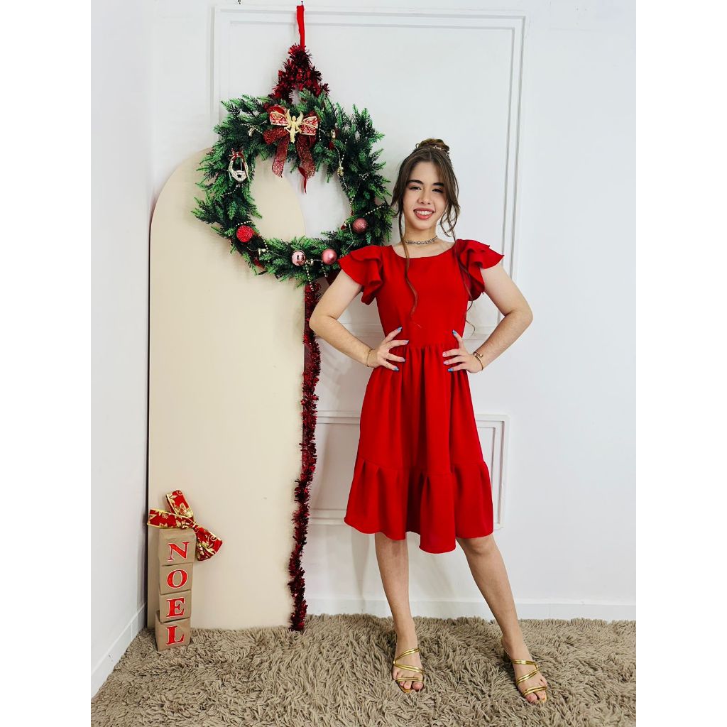 Vestido Juvenil Infantil Vestido Liso Rodado Moda Evangélica Midi em Oferta na Shopee
