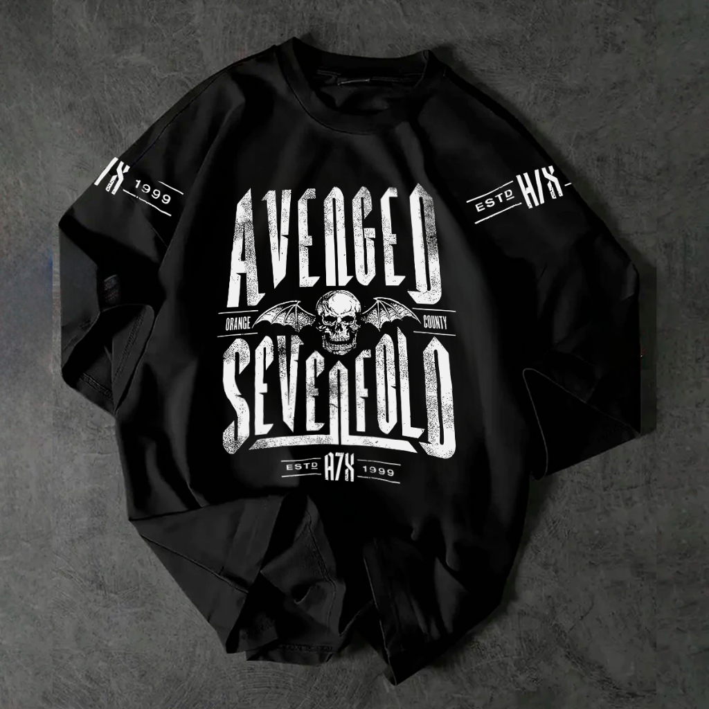 Camiseta Basica Ou Oversized Unissex Avenged Sevenfold Banda Rock Metal Show World Tour Algodao em Oferta na Shopee
