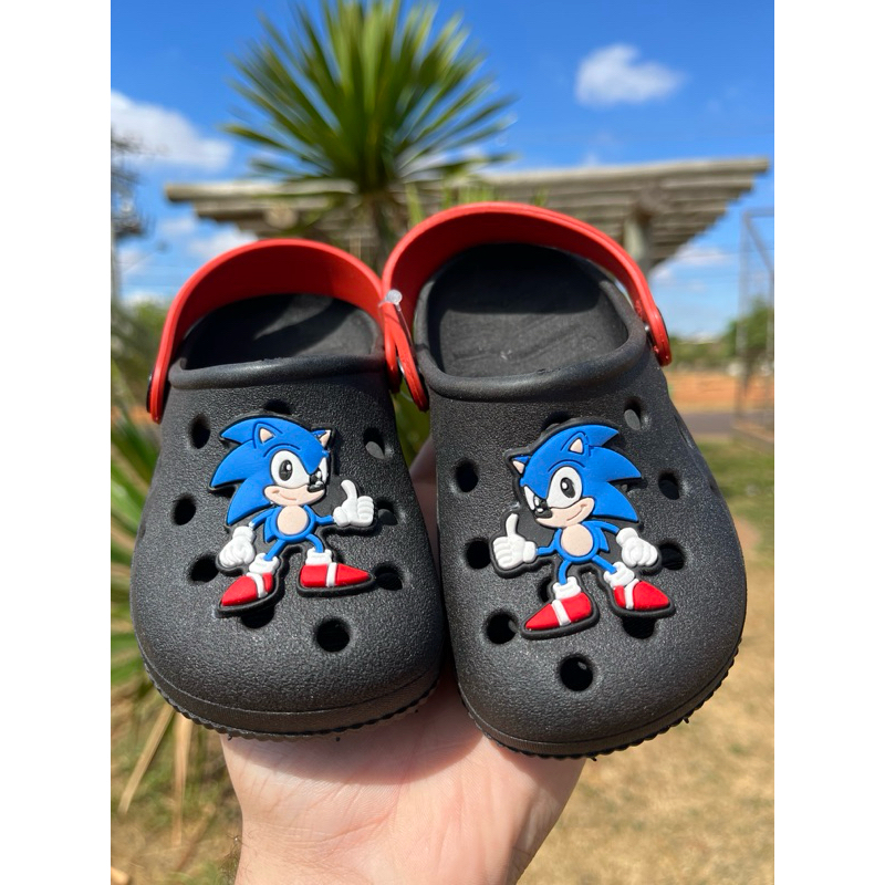 Babuche moderna com novo design confortável macia e estilosa com personagem sonic