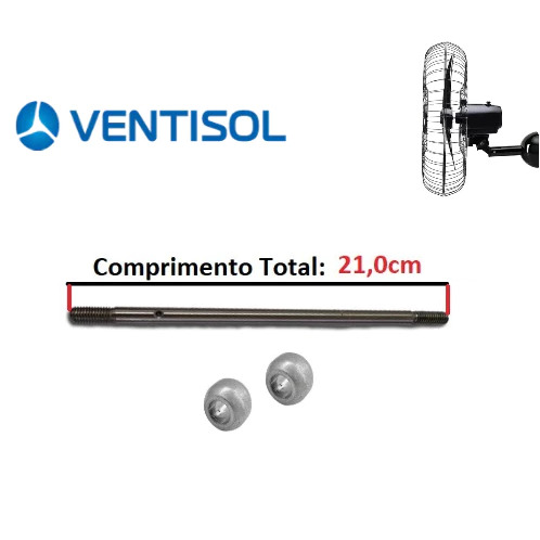 Eixo e Bucha Ventilador de Parede e Coluna Ventisol 50 e 60cm