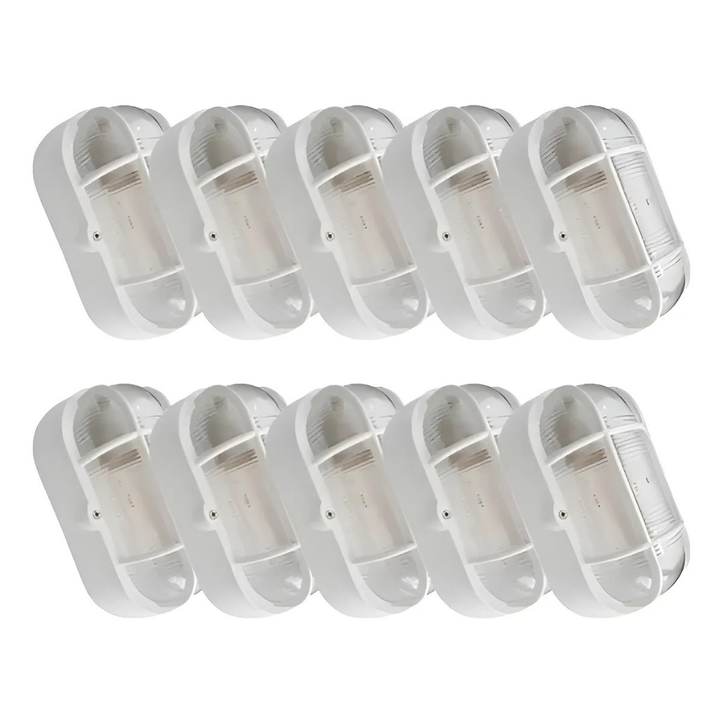 Luminarias Kit 10 Arandela Tartaruga Externa E-27 Com Grade