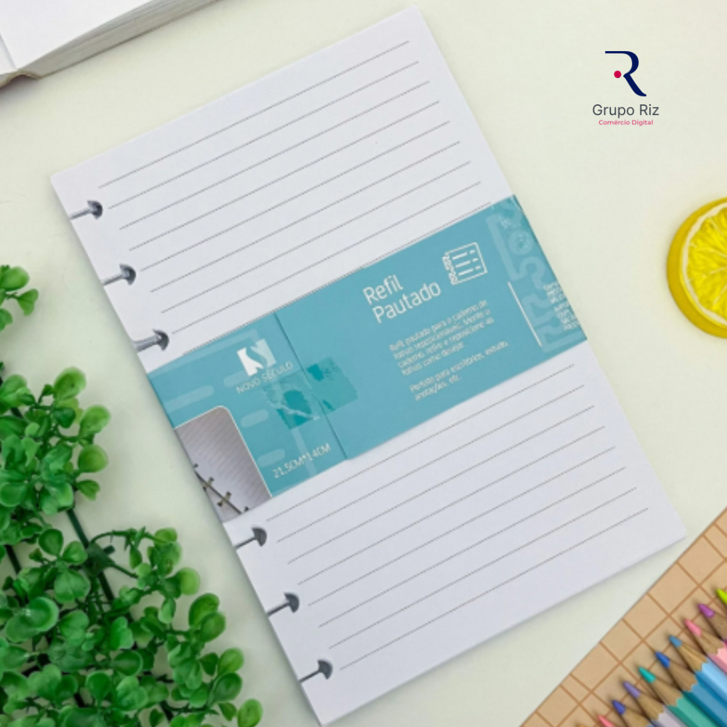 Refil Caderno Inteligente Compatível A5/B5/A4 Discos Pequeno 80fls