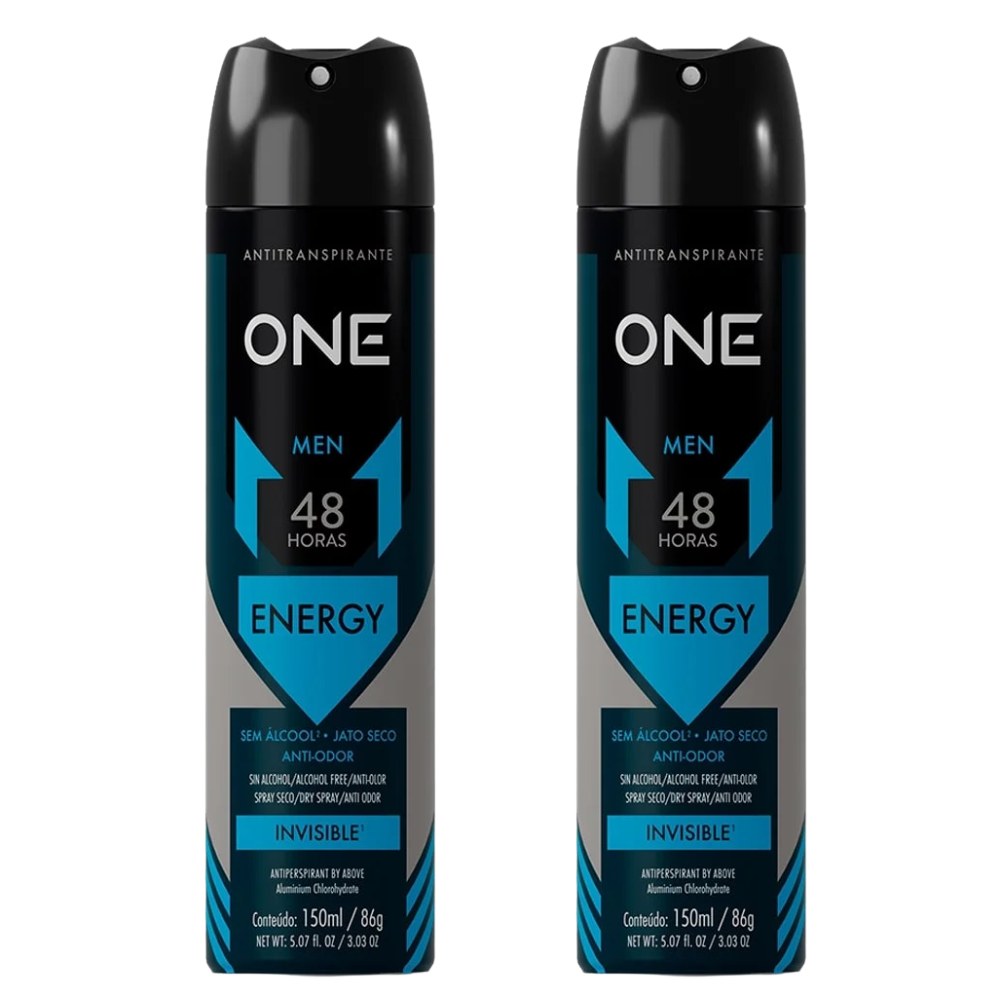 Kit 2 Desodorante Above One Men Energy 150ml em Oferta na Shopee