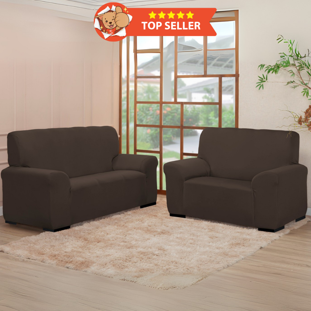 Jogo Capa de Sofá 2 e 3 Lugares Coladinha em Malha Gel (Decoração, Protetora, Sala)