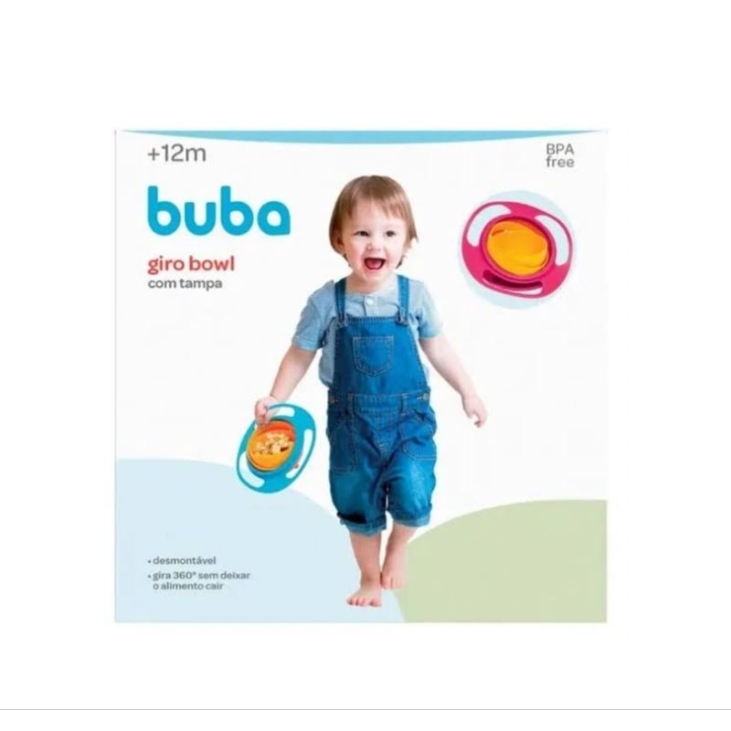 Giro Bowl BUBA – Prato Infantil Antiderrapante com Tampa Giratória