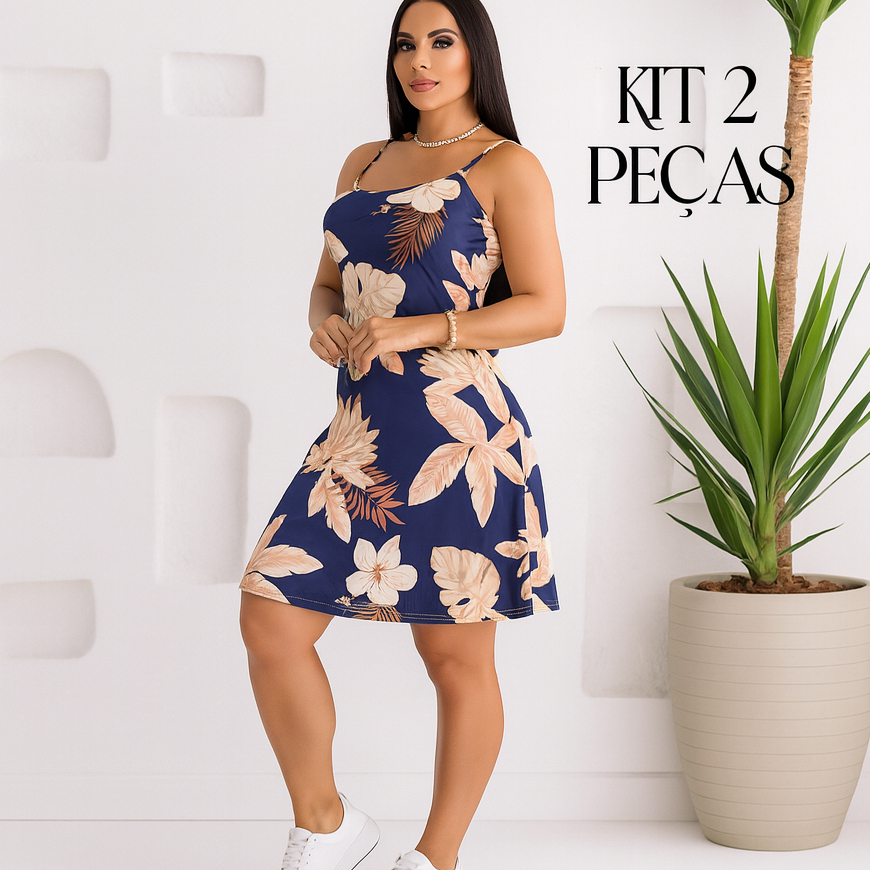 kit 2 Vestido feminino despojado alça da promoção mais vendidos em Oferta na Shopee