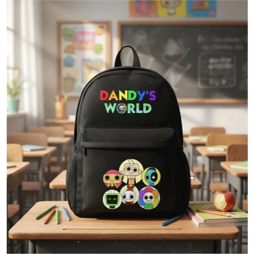 Mochila Dandy's World Roblox Modelo Infanto Juvenil Bolso Tablet e Compartimento garrafas laterais