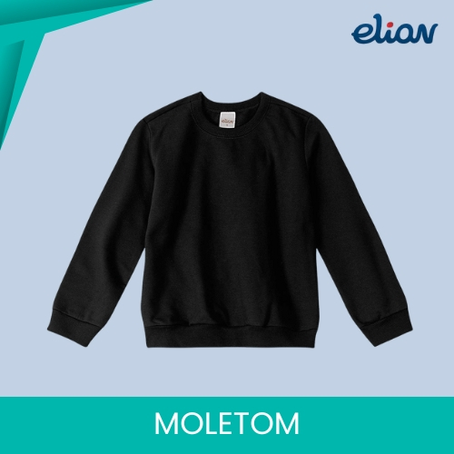 Blusão Infantil Menino Preto Flanelado Algodão Elian Quentinho Uniforme Escola