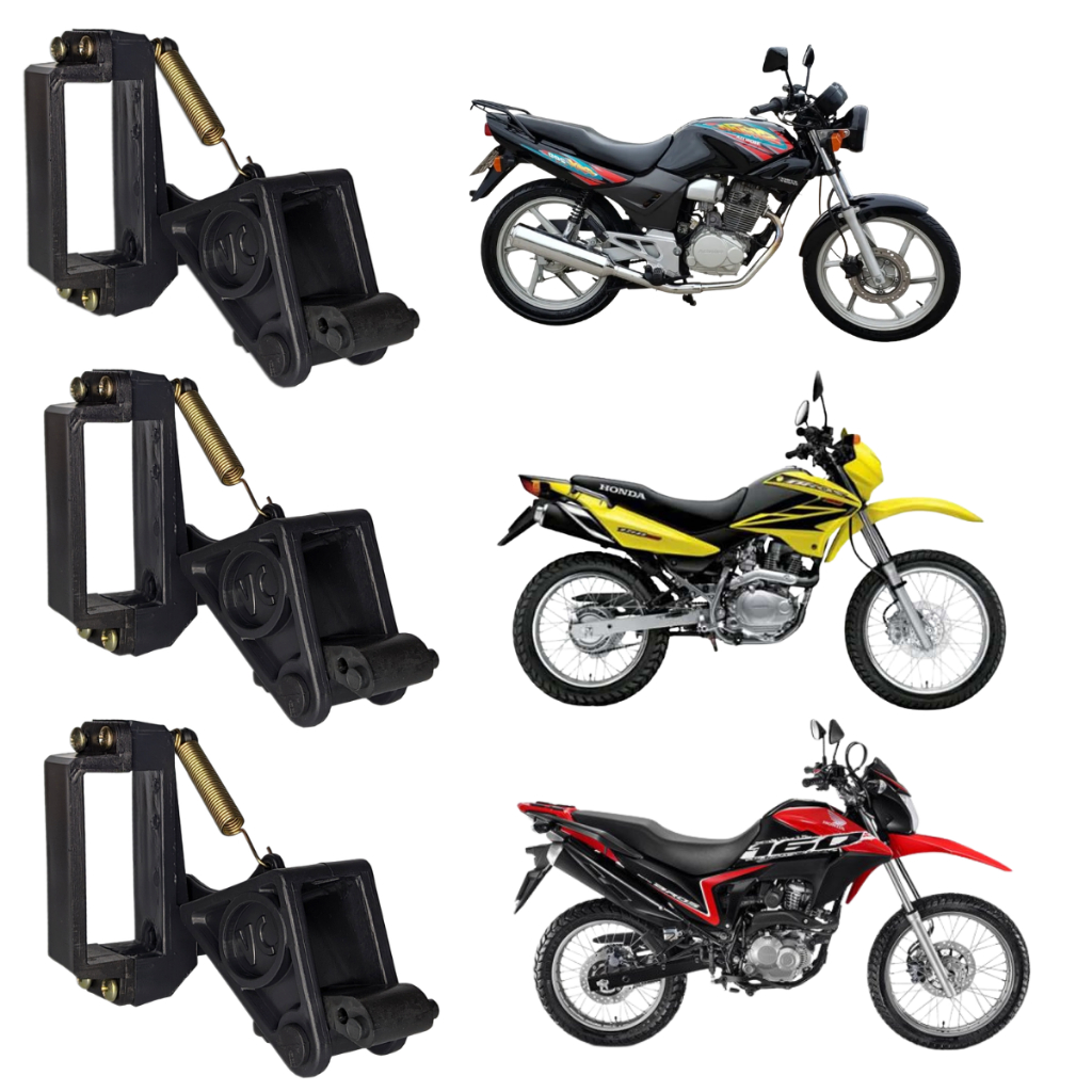 Kit 3 Tensor Esticador Da Corrente de Transmissão Honda Cbx 200 Strada Nxr 150 Bros Nxr 160 Bros Vcj