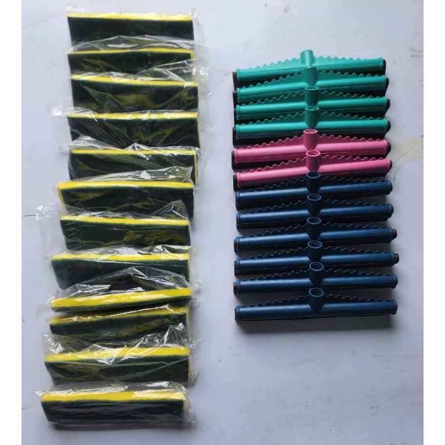 Kit 12 Rodo 30/40cm + 12 limpa azulejo SEM CABO em Oferta na Shopee