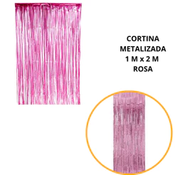 1~5 Cortina Metalizado para Festa 1mx2m painel decoração fita metalizada rosa 30% OFF
