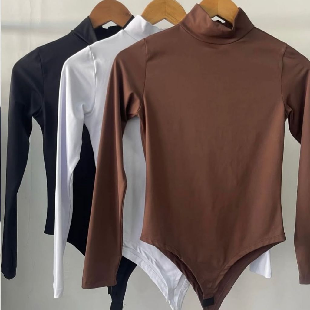 Kit C 3 Body Gola Alta Suplex Manga Longa Outono / Inverno