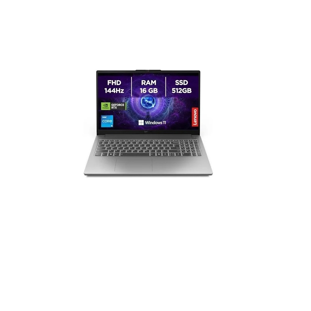 Notebook Gamer Lenovo LOQ 15IAX9E Essential Intel Core i5-12450HX FHD 15.6" WVA NVIDIA GeForce 512GB SSD 16GB RAM W11