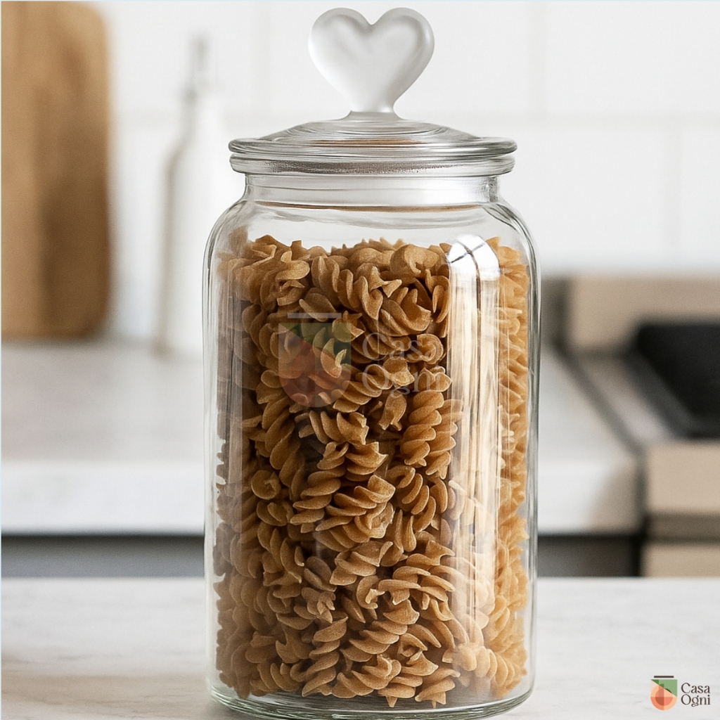 Pote de Vidro Hermético Transparente Coração 1250ml Decor Afeto Porta Mantimentos Decorativo Cozinha