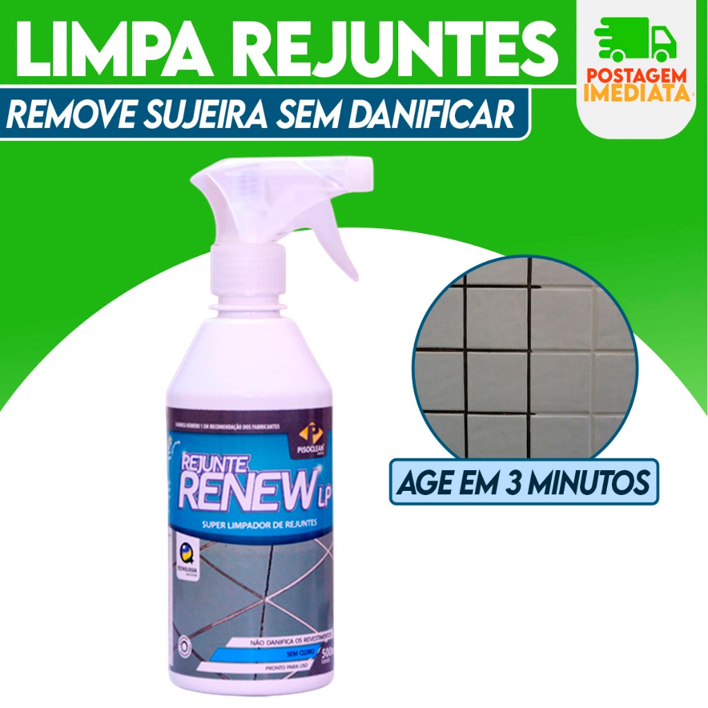 Limpador de Rejuntes Renew Pisoclean Age em 3 Minutos 500ml em Oferta na Shopee