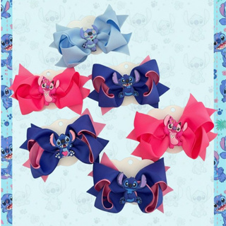 Kit Laços de Cabelo Para Meninas Laço Lilo e Stitch Infantil Feito a mão 15cm Presilha Bico de Pato em Oferta na Shopee