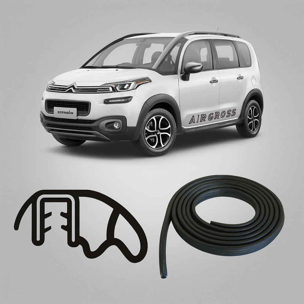 Borracha De Porta Dianteira Preta Estriada Citroen Aircross em Oferta na Shopee